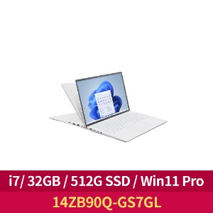 [LG전자] LG gram 그램 14 14ZB90Q-GS7GL [인텔12세대 코어 i7 / 32G / 512G SSD / Win11 Pro]