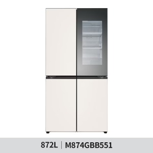 [LG전자] 디오스 오브제컬렉션 노크온 더블매직스페이스 냉장고 872L (M874GBB551)