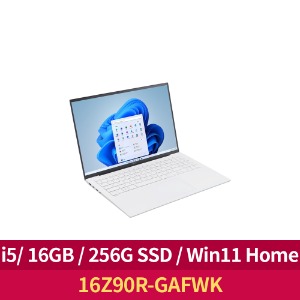 ★ [LG전자] LG gram 그램 16 16Z90R-GAFWK [인텔13세대 코어 i5 / 16G / 256G SSD / Win11 home]