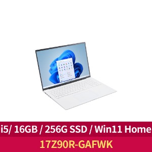 ★[LG전자] LG gram 그램 17 17Z90R-GAFWK [인텔13세대 코어 i5 / 16G / 256G SSD / Win11 Home]