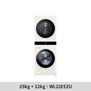 ★[LG전자] 트롬 오브제컬렉션 워시타워 25/22kg (WL22EEZU)